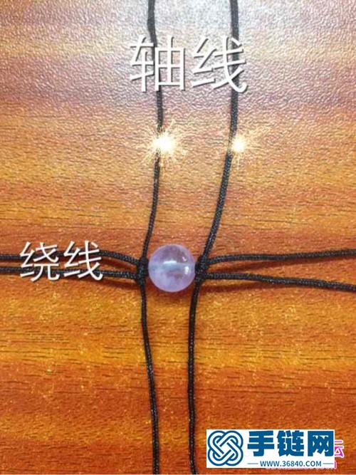 玉線繩編手鏈的方法