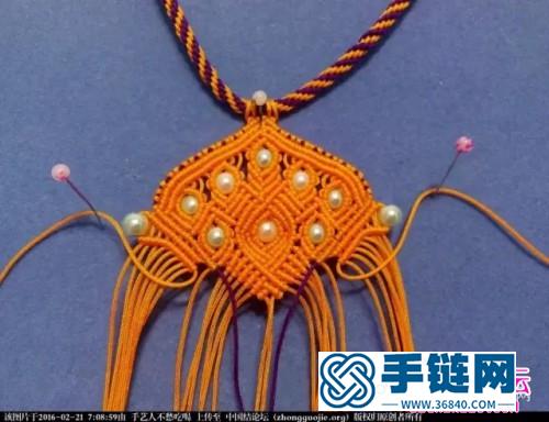 中國結編織印度風串珠項鏈教程
