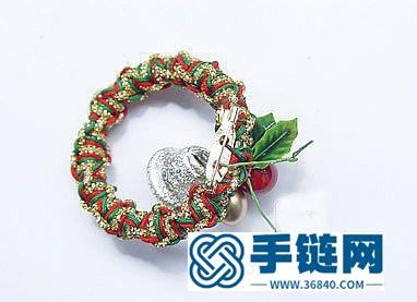 中國結編織制作的圣誕胸針圖解