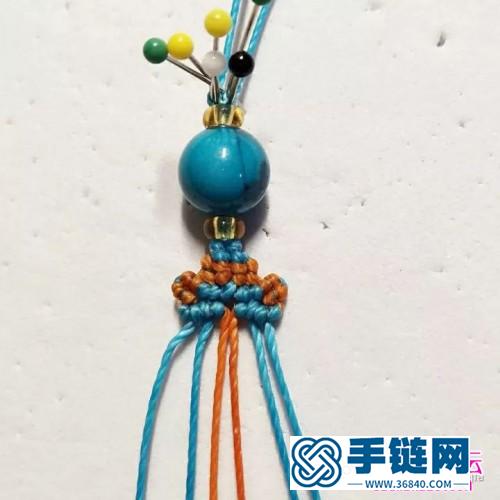 繩編單珠手繩的詳細編織方法圖解