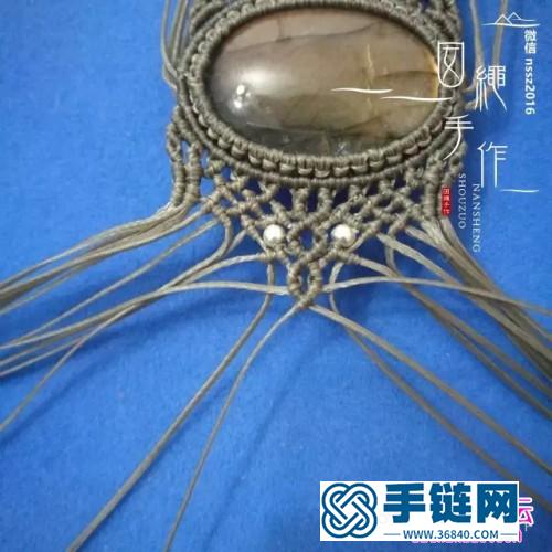 南美扁蠟線編制的男款超寬包石手繩的詳細教程