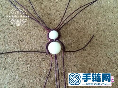 繩編福祿雙至鑰匙扣掛件的制作圖解