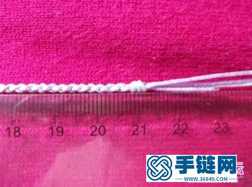 中國結編織紅繩白玉扣項鏈教程