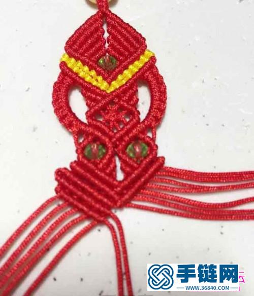 中國(guó)結(jié)羽韻戀花吊墜的詳細(xì)制作教程