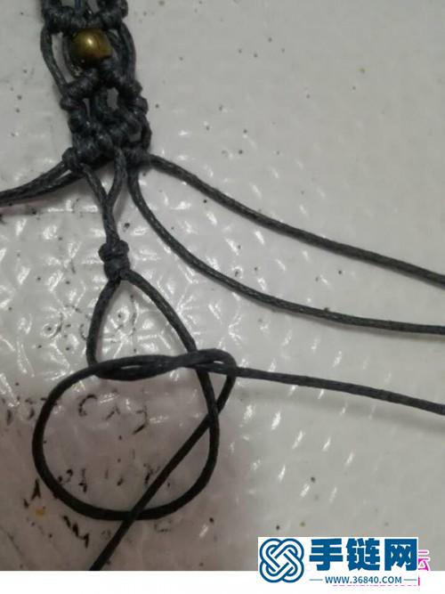 灰色心情繩編手鏈圖解