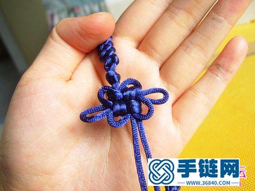 喜字青花瓷珠窗簾掛的制作方法