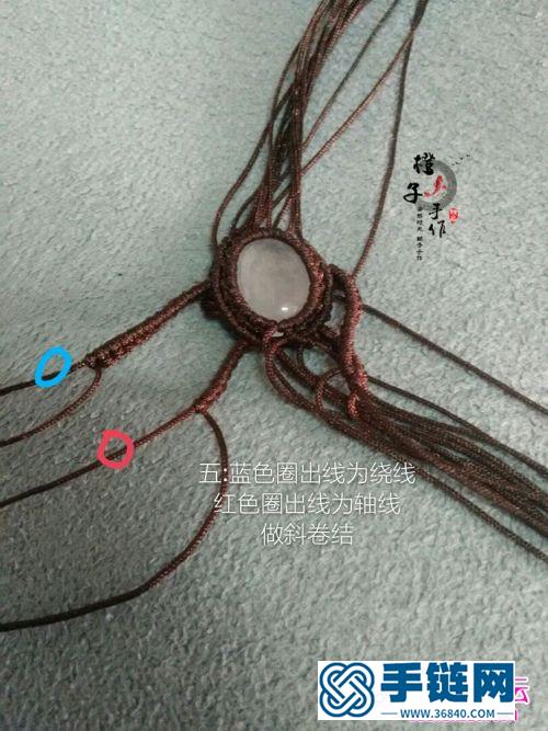 玉線包石手環的制作方法