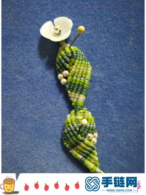 圓蠟線貝殼制作的波浪桃花手繩的詳細教程