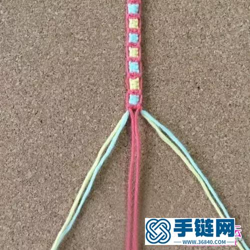 精梳長絨棉線編織制作的祈福手環教程