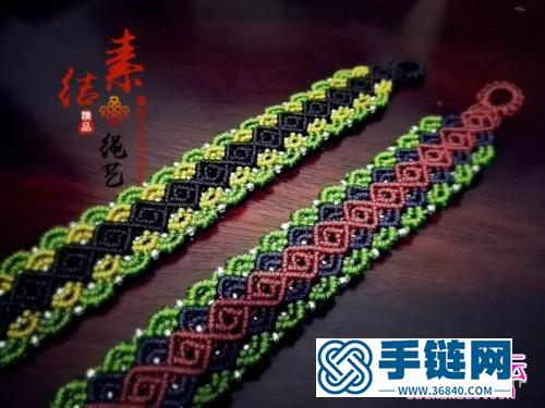 中國結(jié)編織銀珠手繩方法圖解