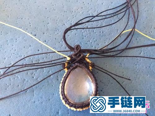 南美圓蠟線制作包水晶的項鏈教程