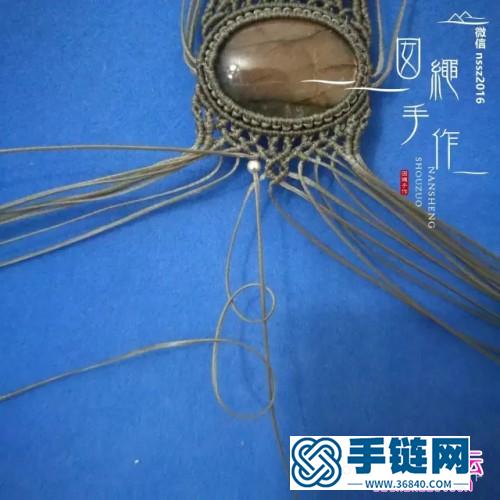 南美扁蠟線編制的男款超寬包石手繩的詳細教程