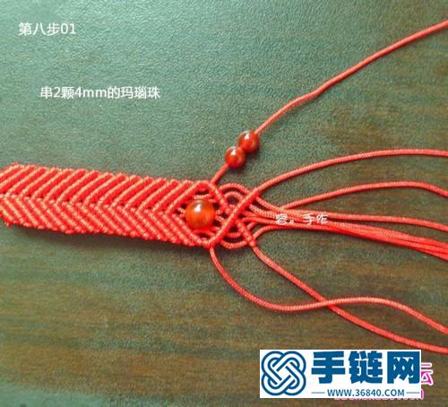 斜卷結(jié)紅繩手鏈的編法詳細(xì)教程