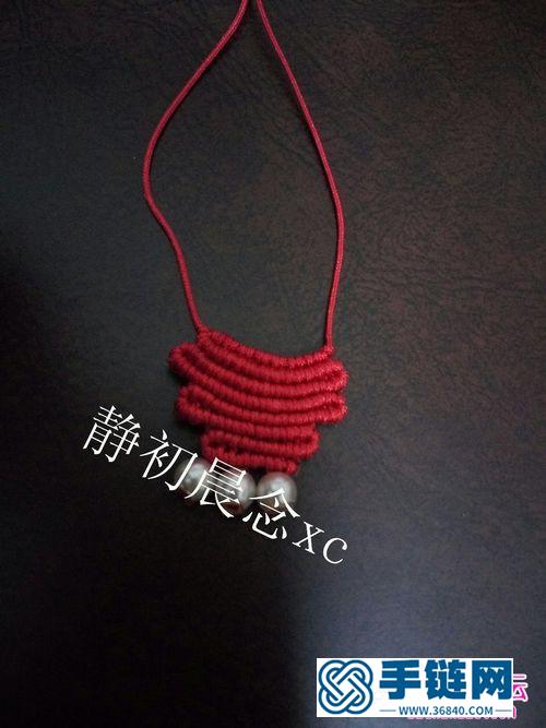 中國結蜿蜒耳環的編織步驟圖