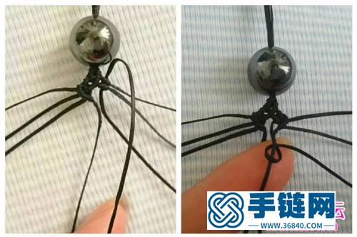 蠟線繩編圓珠頸鏈的方法