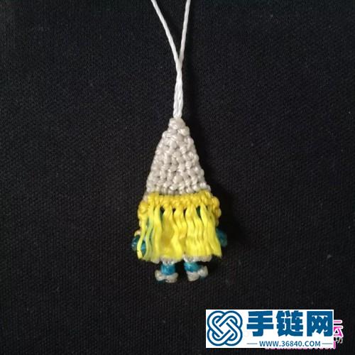 藍妹妹小矮人繩編掛飾的詳細制作方法