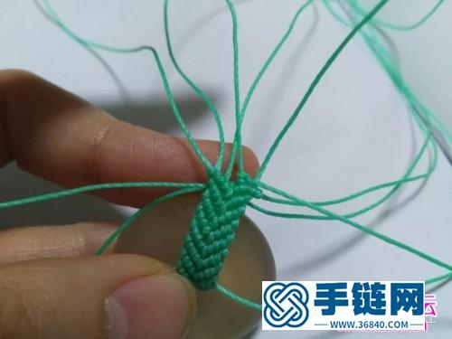 青蛇平安扣斜卷結(jié)吊墜項鏈的詳細(xì)編制圖解