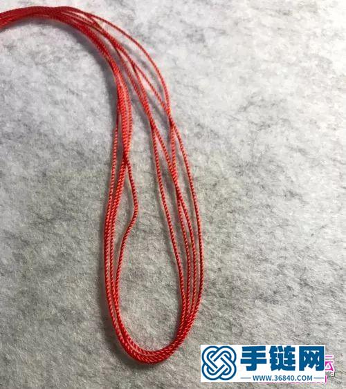 繩編轉運辟邪紅繩手鏈的編織圖解