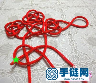 編結中國結紅雙“囍”字圖解