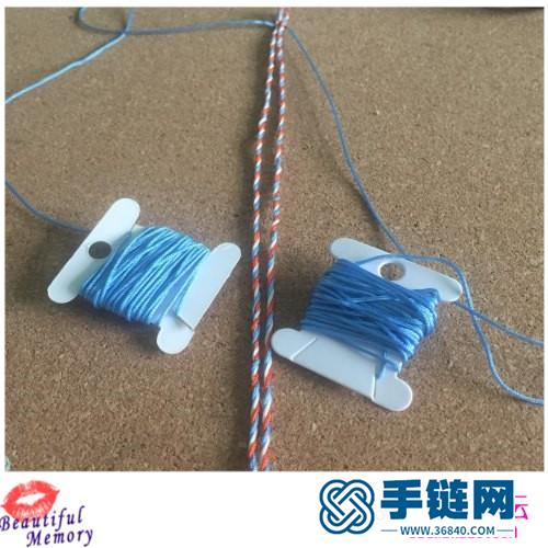 玉線編字母手環的方法圖解