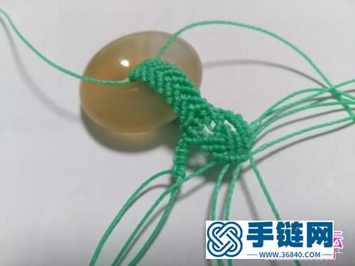 青蛇平安扣斜卷結(jié)吊墜項鏈的詳細(xì)編制圖解