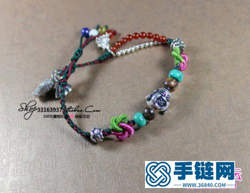 925銀小魚和蓮蓬手鏈的制作方法