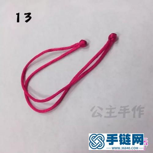 心形情人結(jié)繩編的制作方法