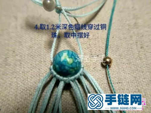 夏日冥想清涼單珠手鏈的詳細編制圖解