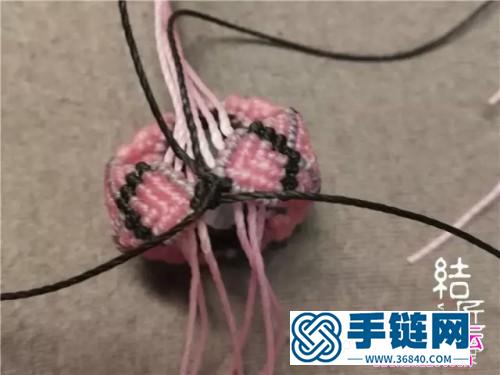 中國結編織包石戒指方法圖解