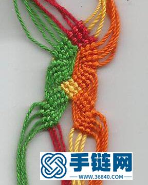 中國結編織彩虹幸運手環教程
