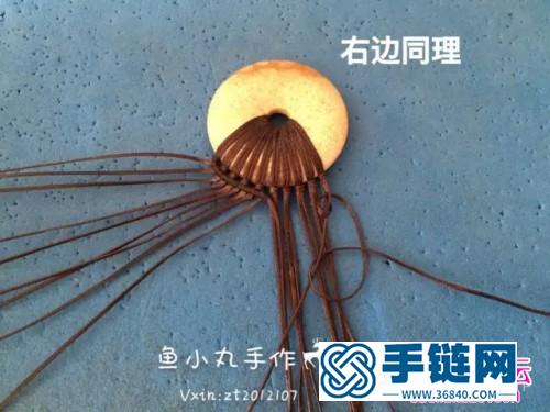 繩編平安扣項鏈掛繩墜的詳細編制圖解（魚小丸作品）
