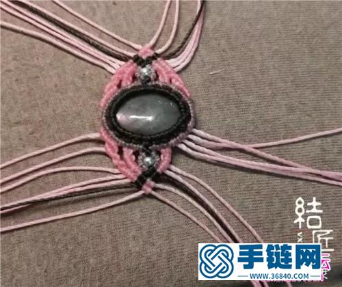 中國結編織包石戒指方法圖解