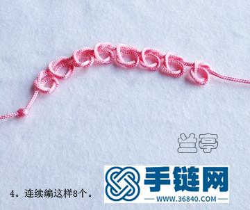 中國結編織小花貼的方法圖解（蘭亭作品）