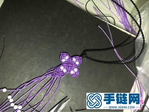 斜卷結(jié)圣火令項鏈吊墜的詳細編制教程