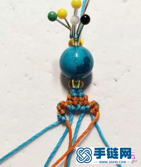 繩編單珠手繩的詳細編織方法圖解