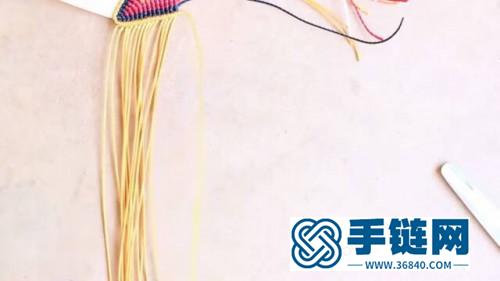 蠟線一步步編彩色吊墜的詳細編制圖解