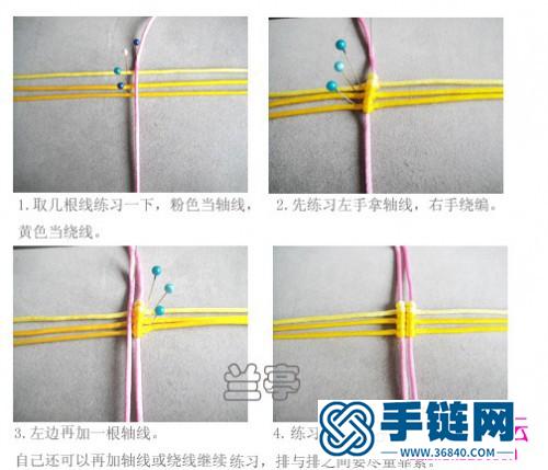 斜卷結(jié)手鏈編法圖解,中國結(jié)斜卷結(jié)手鏈編法