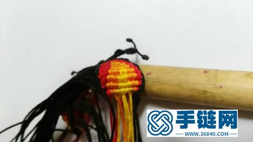 中國結編織制作的赤橙黃雙翅蝴蝶圖解
