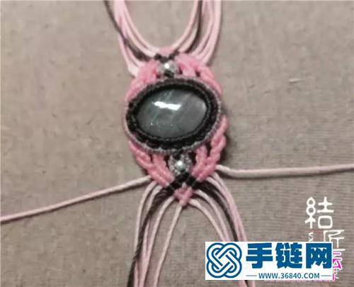中國結編織包石戒指方法圖解