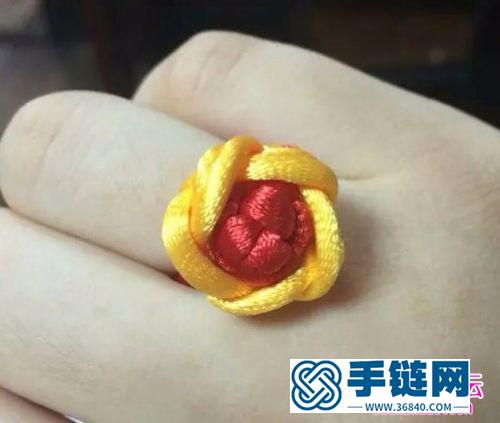 中國結制作的簡單玫瑰花戒指步驟圖解