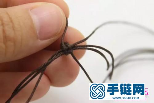 中國結編織串珠蓓蕾手繩教程