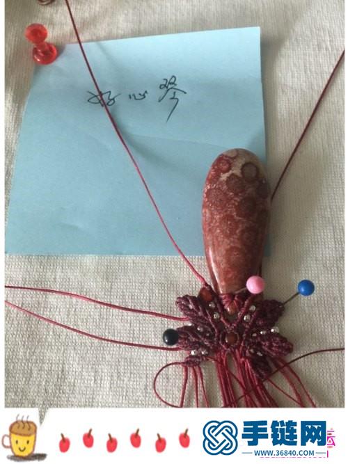 繩編水滴石夏花項鏈的詳細制作教程