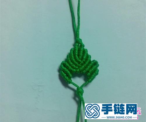 繩編小葉子手機掛件的制作教程
