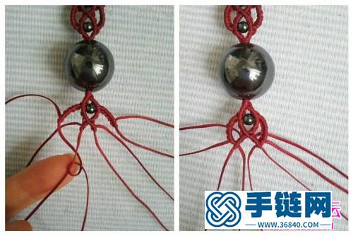 多珠組合圓珠頸鏈的制作方法圖片