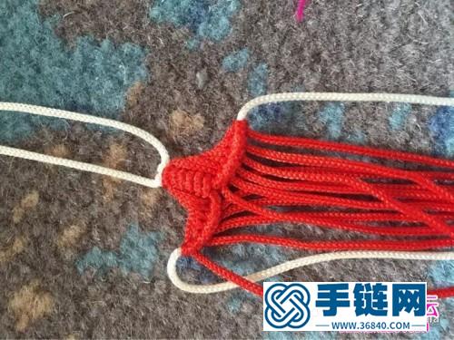 玉線繩編小星球掛飾的編制圖解