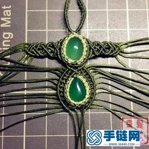 立體水晶柱包瑪瑙戒面項鏈吊墜的詳細編制教程