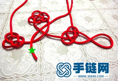 編結中國結紅雙“囍”字圖解