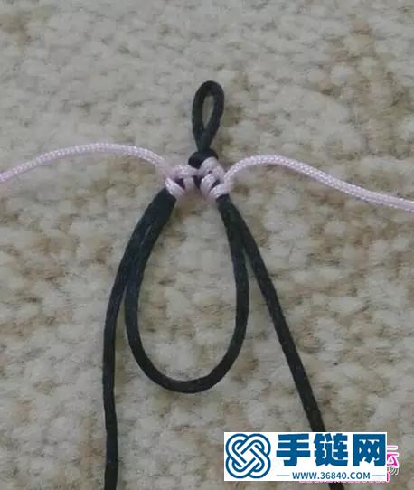 中國結編織雀頭結手鏈方法圖解