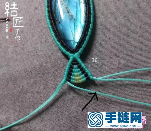 中國結(jié)編織包石小魚兒胸針教程（項鏈墜）