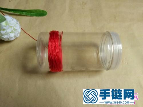 用7號線制作復古流蘇桃花鑰匙扣的方法